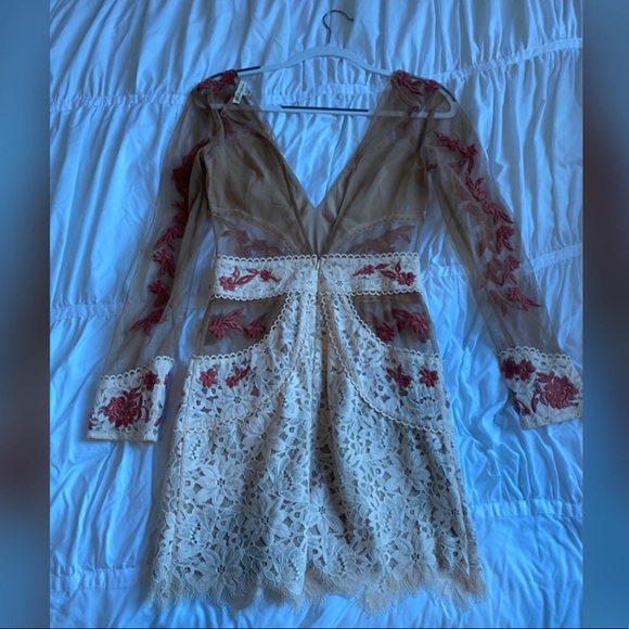 For Love and Lemons Mallorca Tulle Lace Mini Dress XS & S EUC - Picture 11 of 15